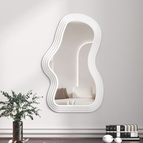 Cloud Shaped Mirror Makeup Mirror Student Dormitory (Option: White Curve)