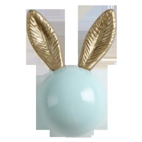 Cute Rabbit Handle Children's Room Closet Door Cupboard Drawer Modern Minimalist Ceramic Handle (Option: Tiffany Green)