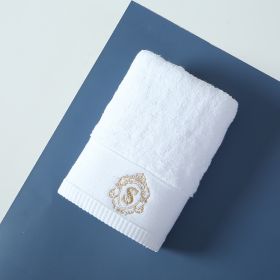 Five-star Hotel Thickened Cotton Towel (Option: Elegant white-40x78cm)