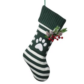 Christmas Pet Cat Dog Christmas Knitted Socks (Option: Green Claw)