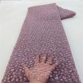 Bubble Beads Tube Embroidery Gown Beads Sequin Sequined Fabric (Option: 5 Style-Color-1 Yard)