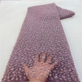 Bubble Beads Tube Embroidery Gown Beads Sequin Sequined Fabric (Option: 5 Style-Color-2 Yards)